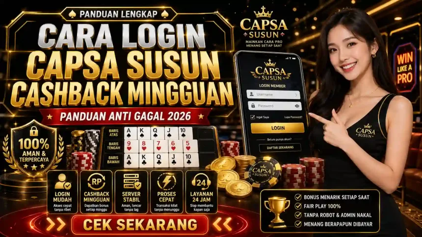 Chaindrivediff - Panduan cara login capsa susun untuk klaim bonus cashback mingguan otomatis