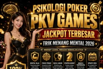 Chaindrivediff - Ilustrasi strategi psikologi poker pkv games jackpot terbesar untuk mengontrol emosi di meja judi online