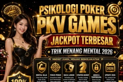 Chaindrivediff - Ilustrasi strategi psikologi poker pkv games jackpot terbesar untuk mengontrol emosi di meja judi online