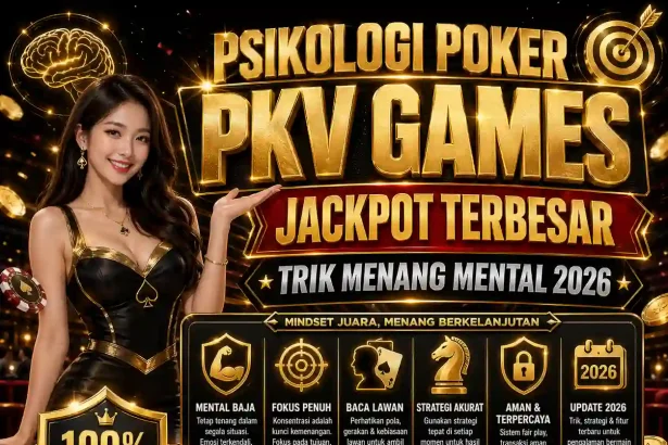 Chaindrivediff - Ilustrasi strategi psikologi poker pkv games jackpot terbesar untuk mengontrol emosi di meja judi online