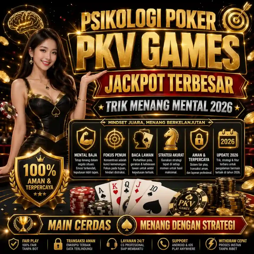 Chaindrivediff - Ilustrasi strategi psikologi poker pkv games jackpot terbesar untuk mengontrol emosi di meja judi online
