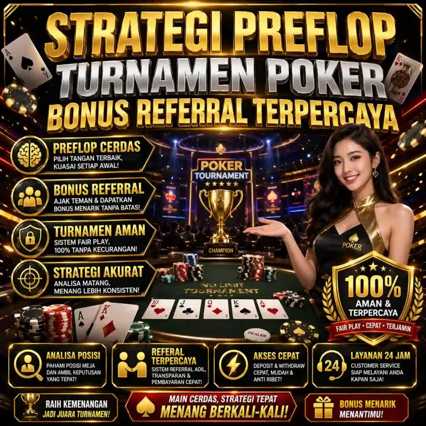 Chaindrivediff - Panduan strategi preflop turnamen poker bonus referral untuk pemain profesional
